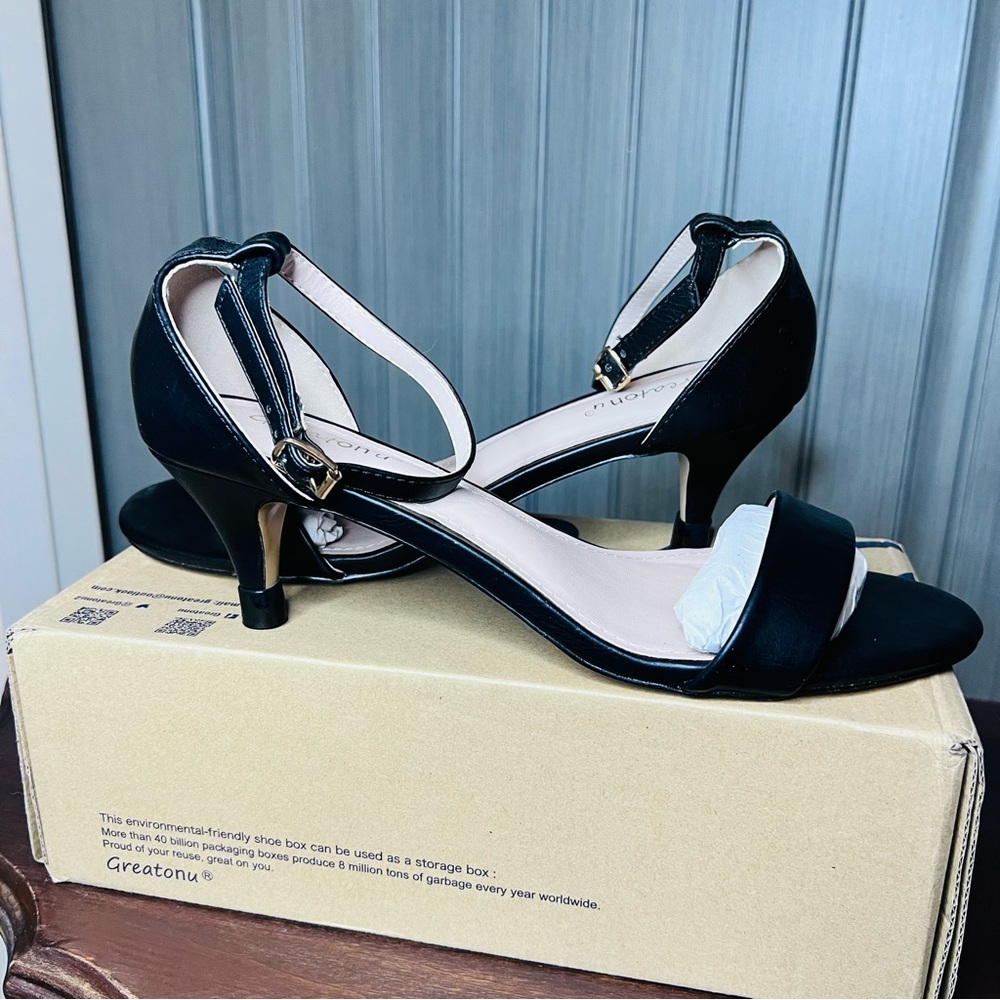 Black Strappy Heels